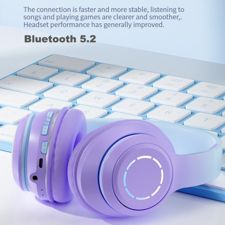 Diadema Bluetooth inalámbrico plegable Baja latencia larga duración RGB ST99 - Imagen 8