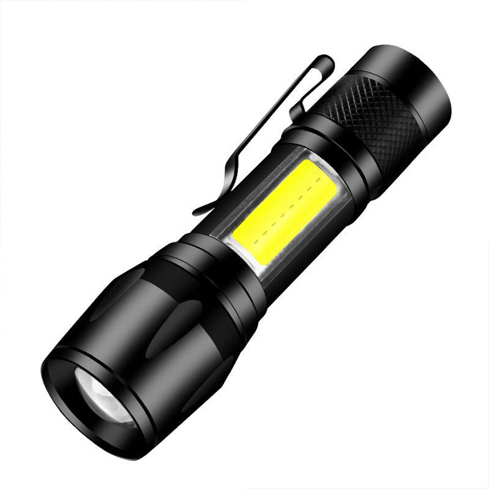 Lampara Táctica Recargable Usb Led 2000l Luz Lateral + Clip Moreka MB-513 - Imagen 8