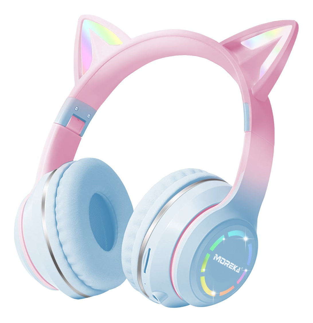 Diadema Gato Bluetooth inalámbrico Baja latencia larga duración RGB ST89M - Imagen 1