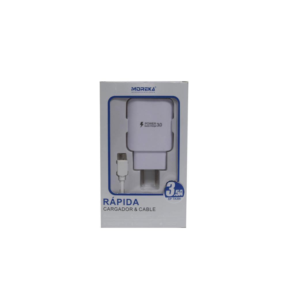 Cargador Moreka EP-TA300, 3.5 A, Cable Tipo V8 - Imagen 8