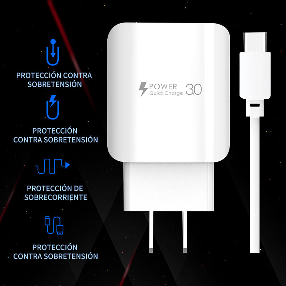 Cargador Moreka EP-TA300, 3.5 A, Cable Tipo C. - Imagen 7