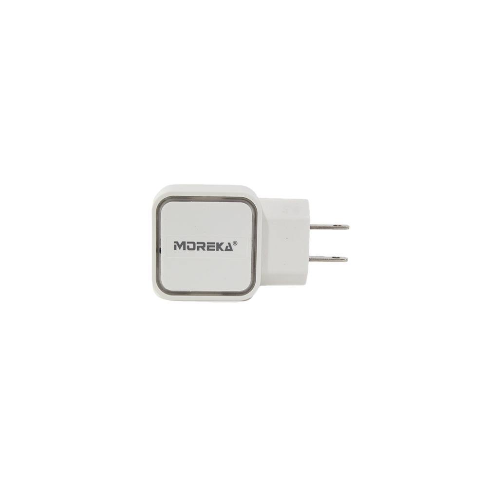 Cargador Moreka M-168, 3.1 A, 2 Usb V8, Solo Cubo, Led - Imagen 2