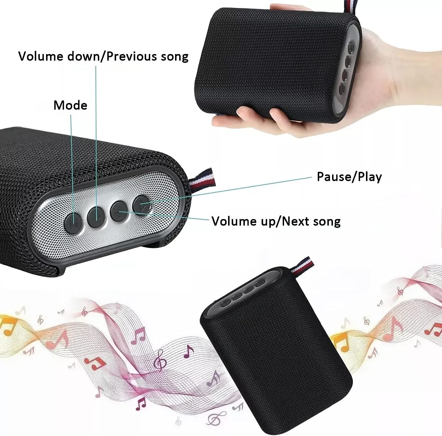Bocina Moreka T35, Bluetooth, TF Card, Radio FM, USB - Imagen 4