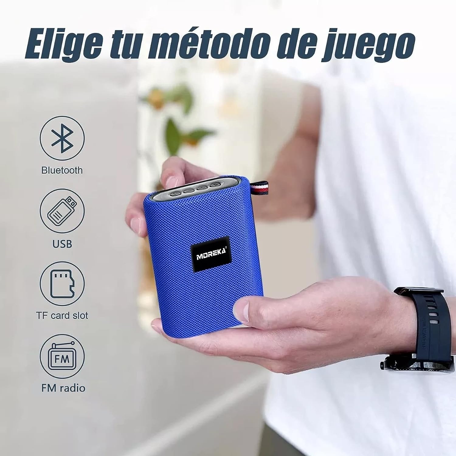 Bocina Moreka T35, Bluetooth, TF Card, Radio FM, USB - Imagen 7