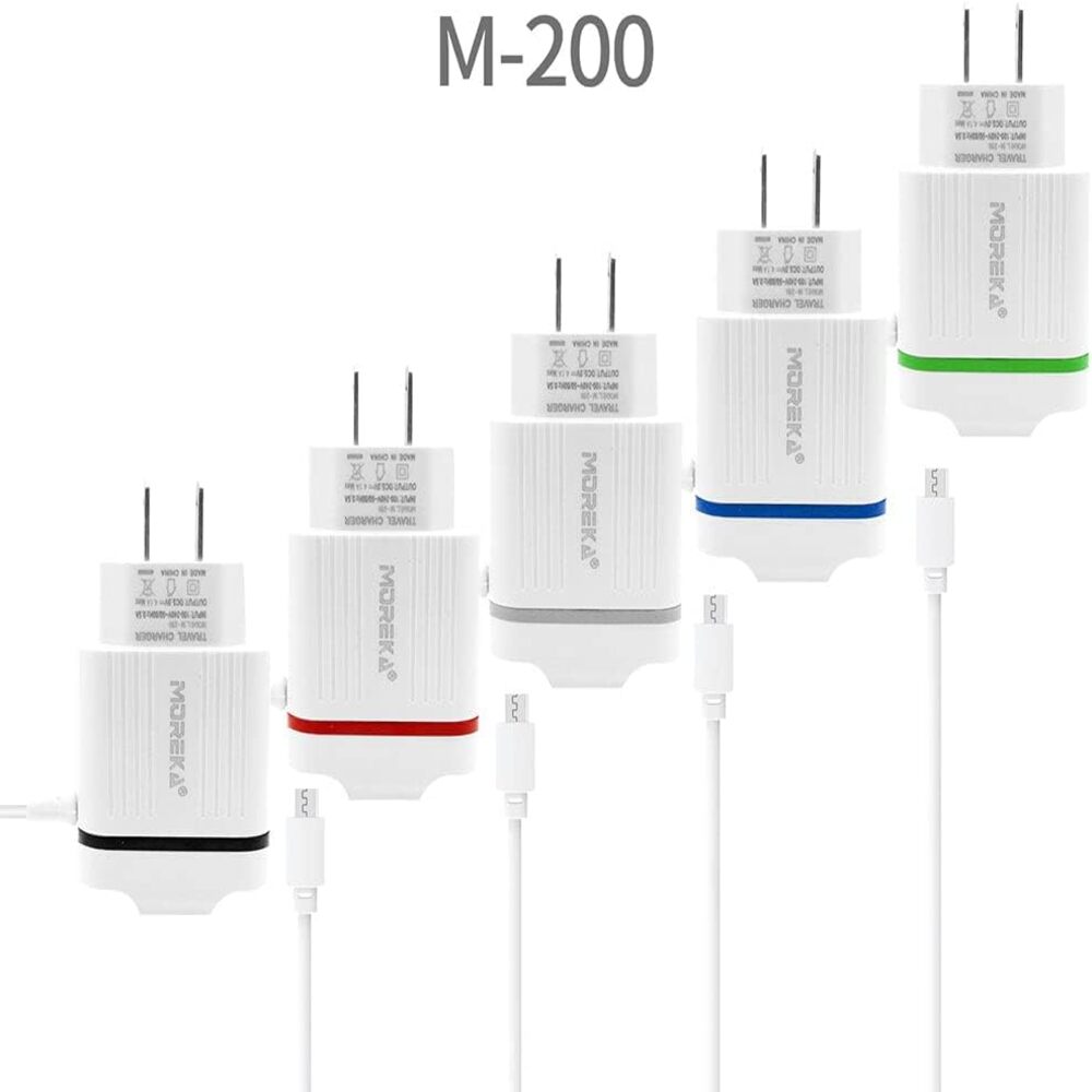 Cargador Moreka M-200, Cable Tipo V8 - Imagen 1