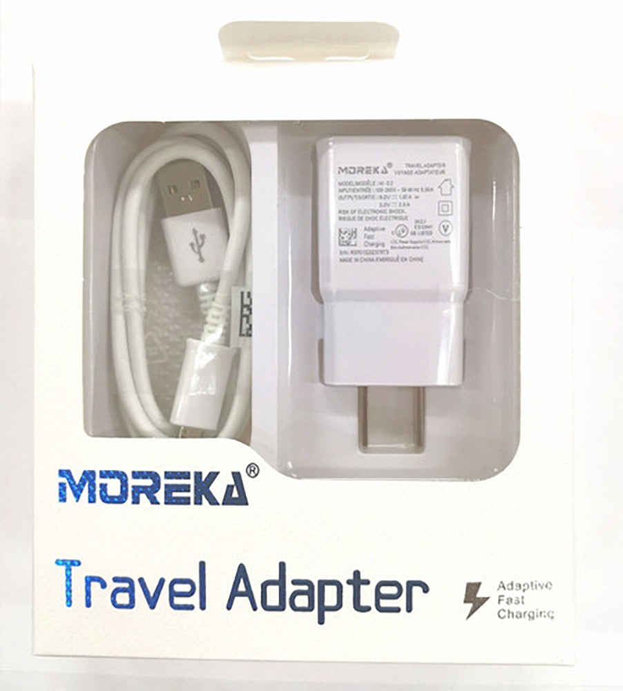 Cargador V8 Micro USB Moreka M-02, 2.1A - Imagen 1