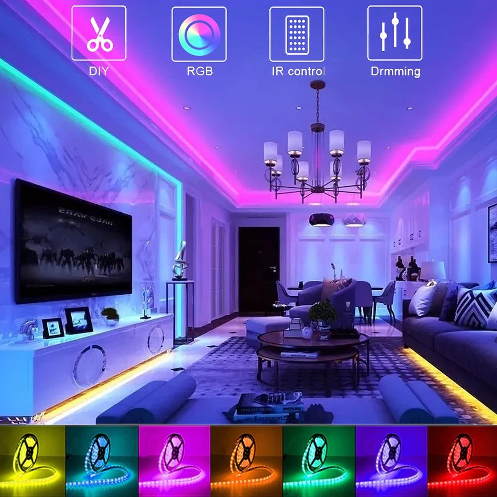Tira Luz Led Colores Moreka 28355, 5m 2835 Rgb Con Control 24 Botones - Imagen 5