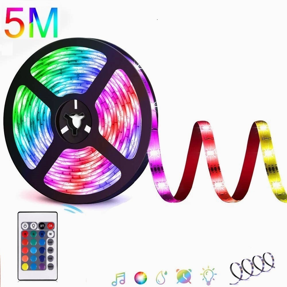 Tira Luz Led Colores Moreka 28355, 5m 2835 Rgb Con Control 24 Botones - Imagen 7