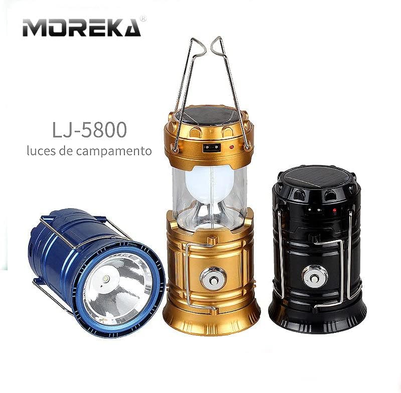 Lámpara Solar Para Camping Moreka LJ5800 Usb, Power Bank Básic - Imagen 7