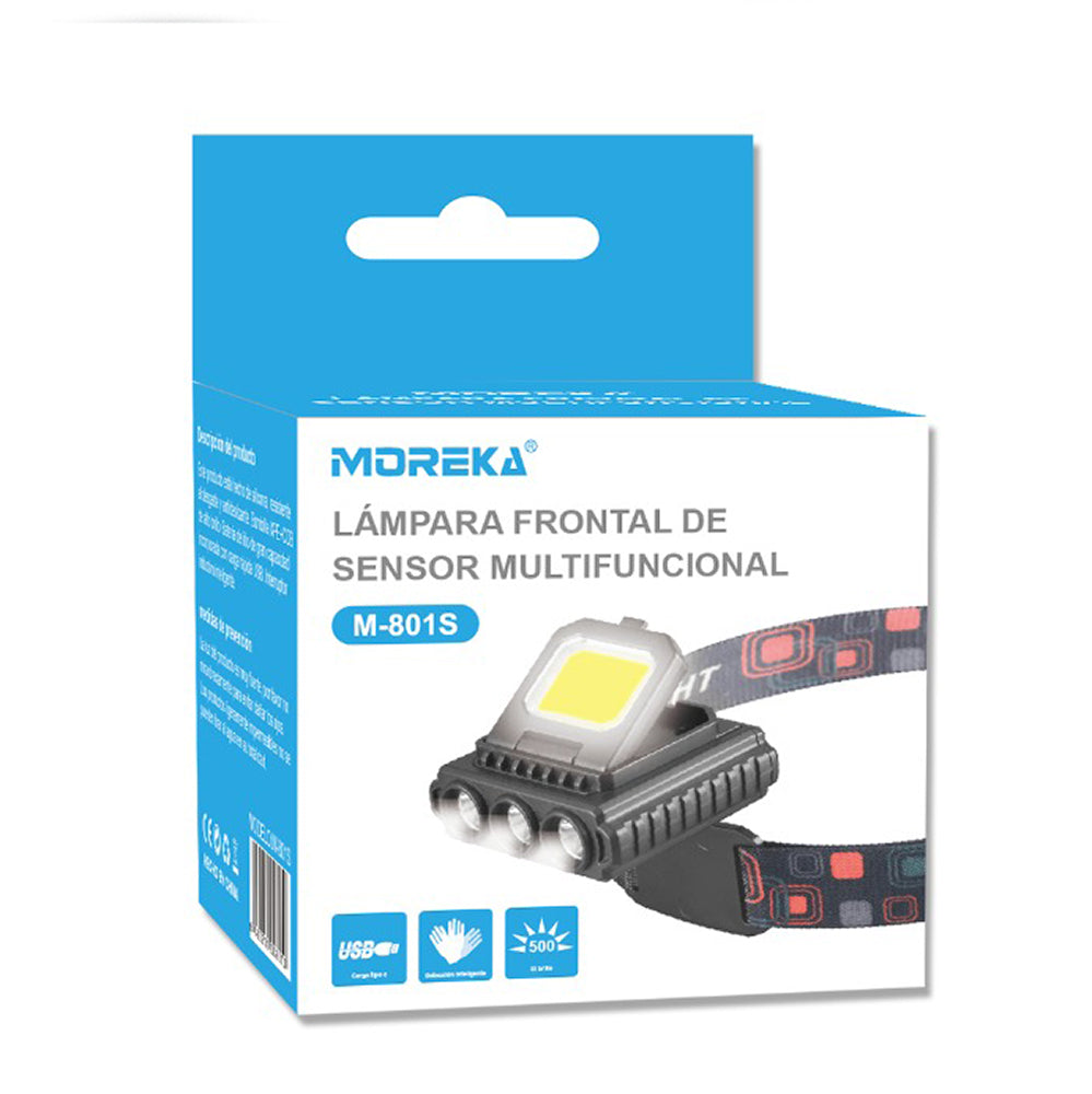 Lámpara De Cabeza Linterna Minero Recargable Impermeable M-801S - Imagen 8