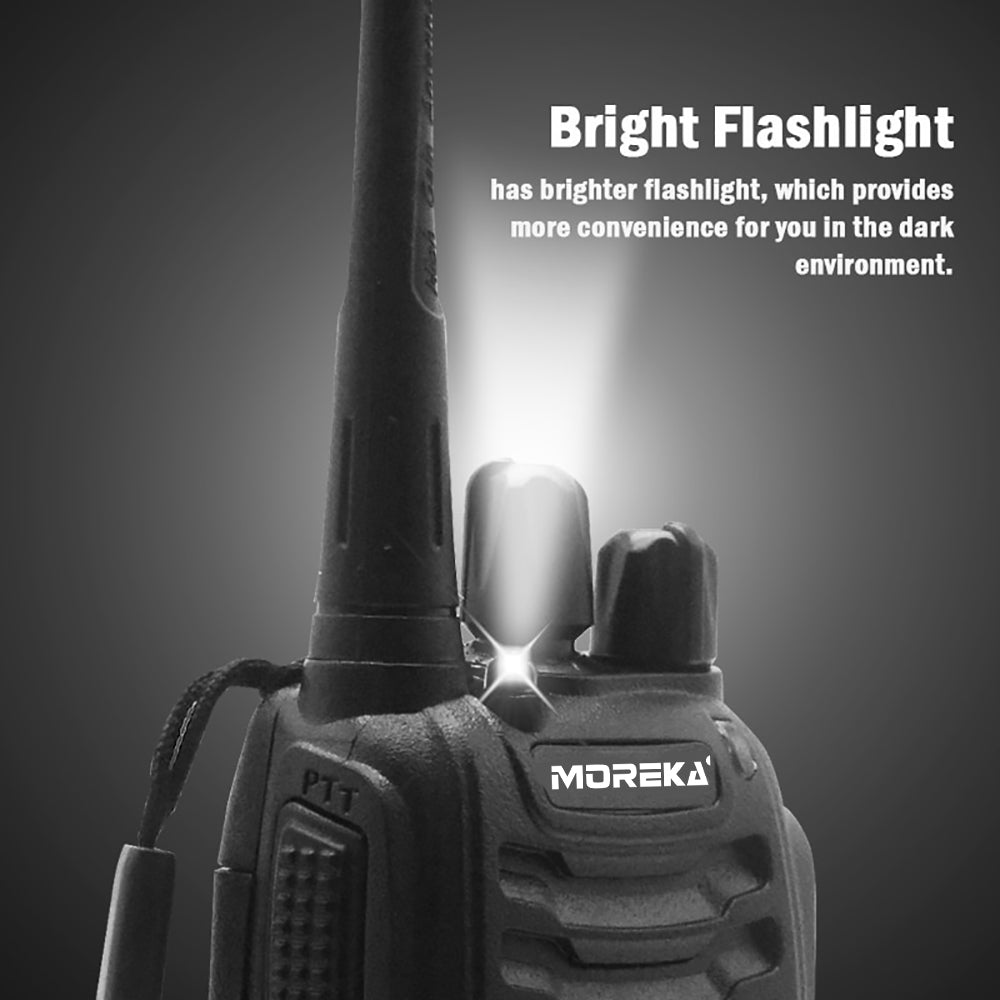 2 Radios UHF Moreka Bf-888s 2pcs Con Manos Libres hasta 10 km - Imagen 2