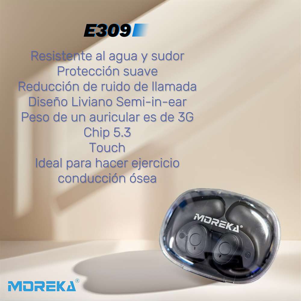 Audífonos Inalámbricos bluetooth Moreka E309 Manos Libres - Imagen 2