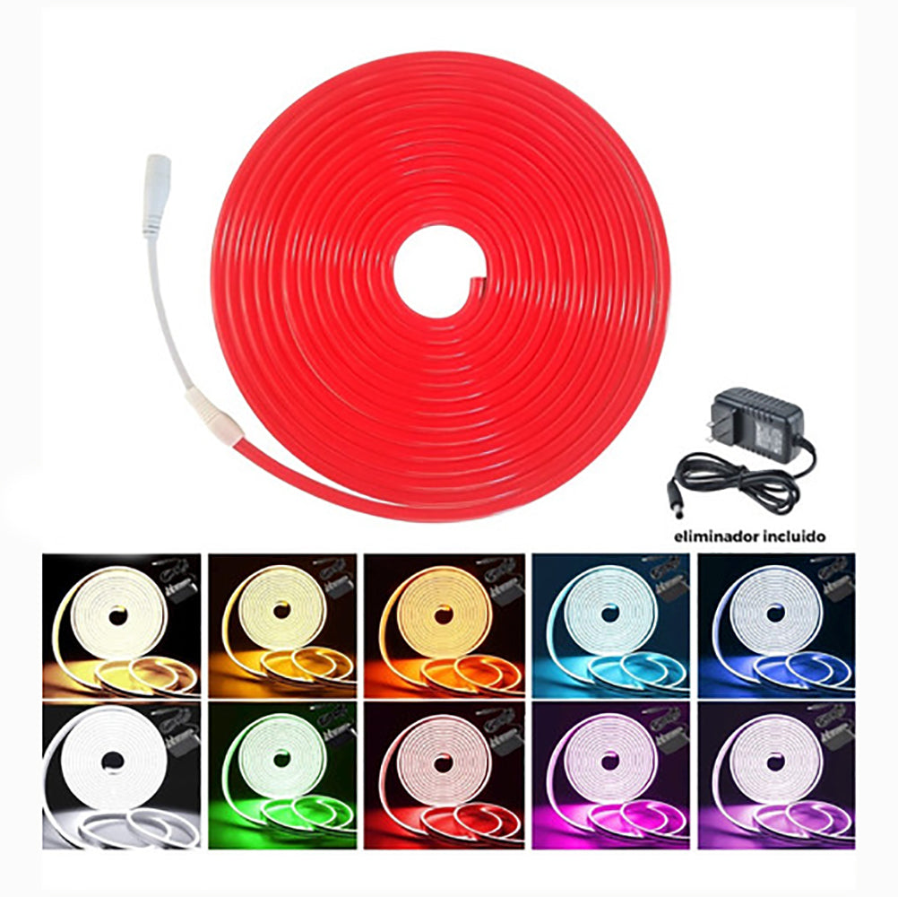 Tira Luz led NEÓN Ip65 Flexible Unicolor De 5m M13-005 - Imagen 1