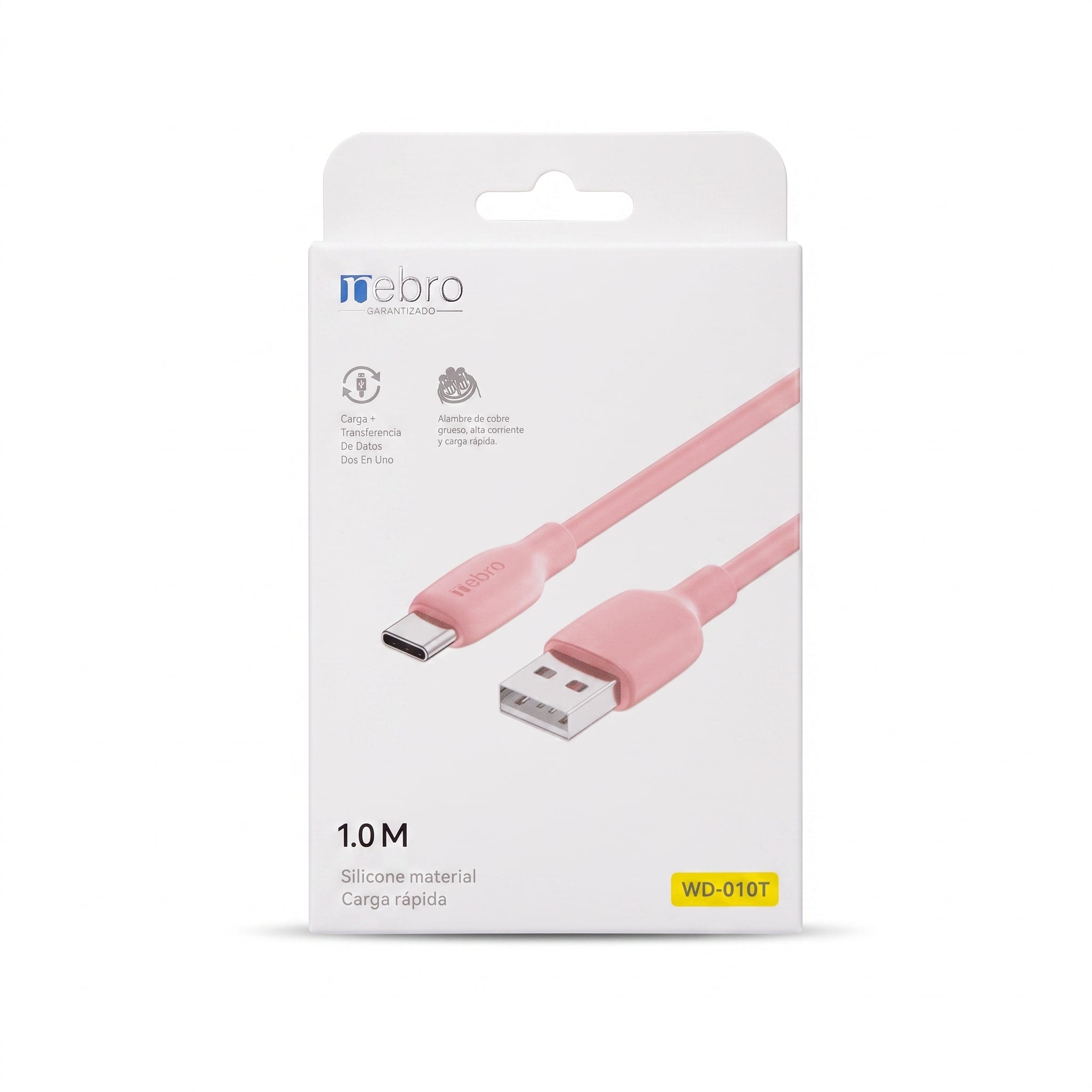 Cable de Carga Rápida USB 2.0 3A Nebro WD-010T - 1 Metro - Imagen 8