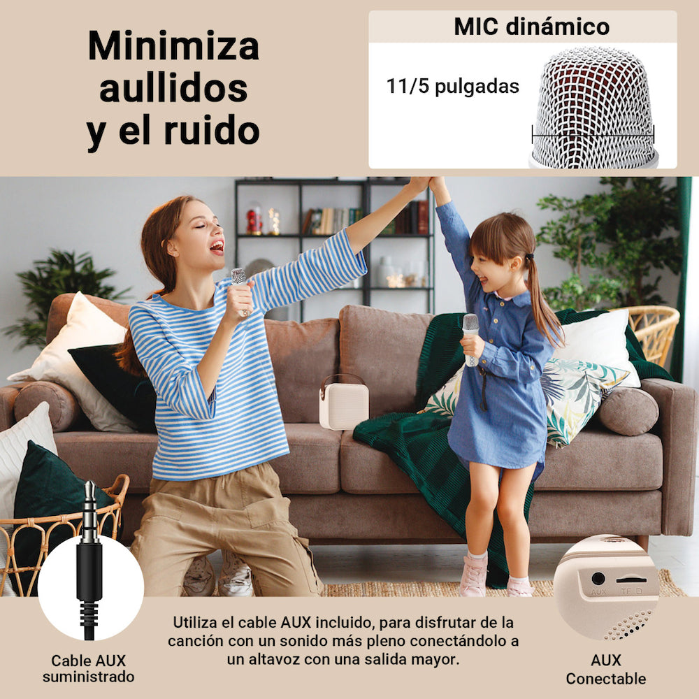 Bocina Karaoke Bluetooth FM dual microfono portatil WL-391 - Imagen 4
