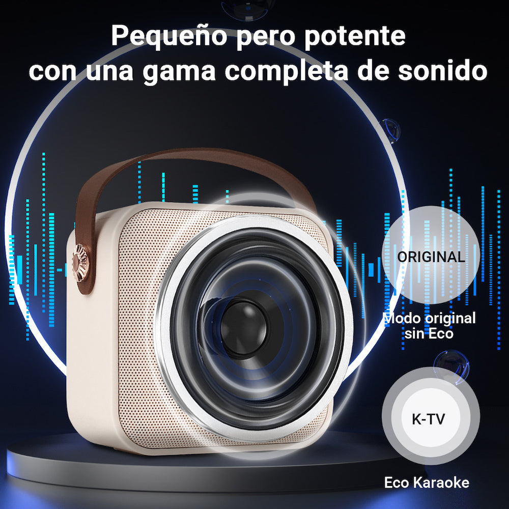 Bocina Karaoke Bluetooth FM dual microfono portatil WL-391 - Imagen 6