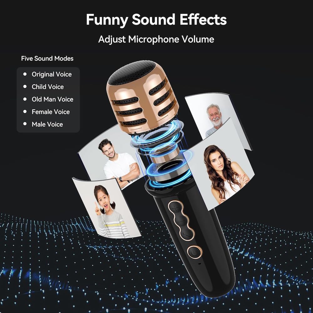 Bocina Karaoke Bluetooth FM dual microfonos RGB Moreka 393+ - Imagen 5