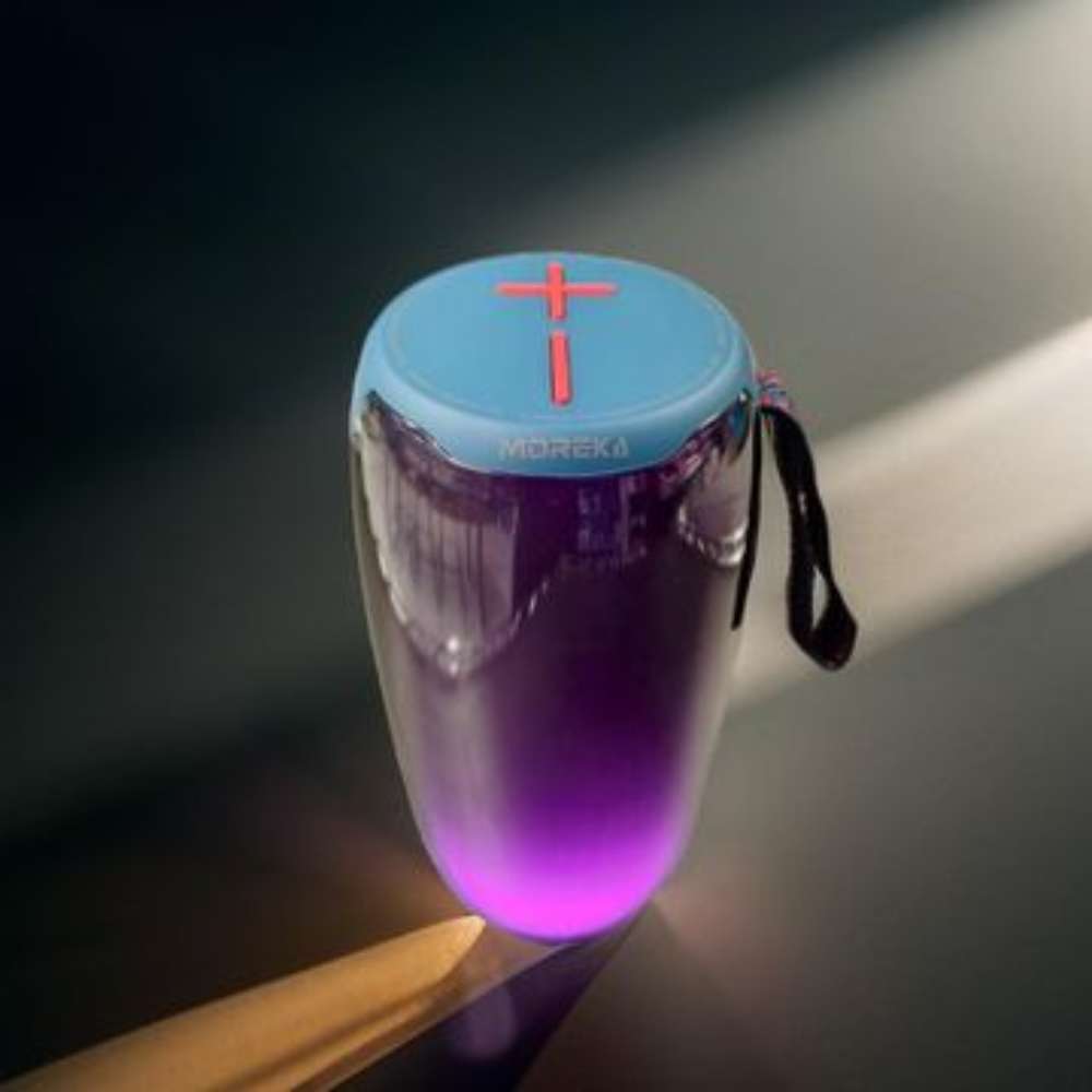 Bocina Bluetooth Moreka 384 RGB Radio FM Resistente al agua IPX6 16W - Imagen 7