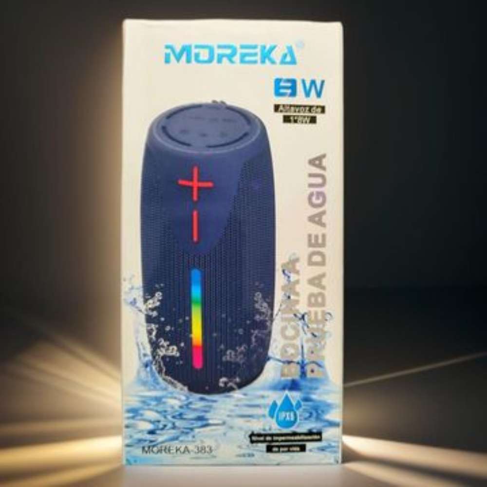 Bocina Bluetooth Moreka 383 RGB Radio FM Resistente al agua IPX6 8W - Imagen 12