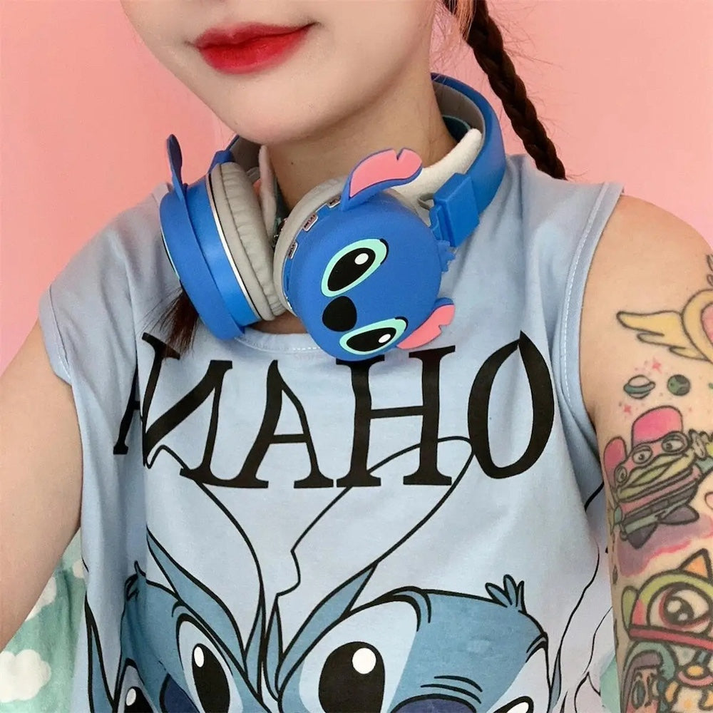 Audífonos Diadema Bluetooth Stitch Inalámbrico Plegable - Imagen 5