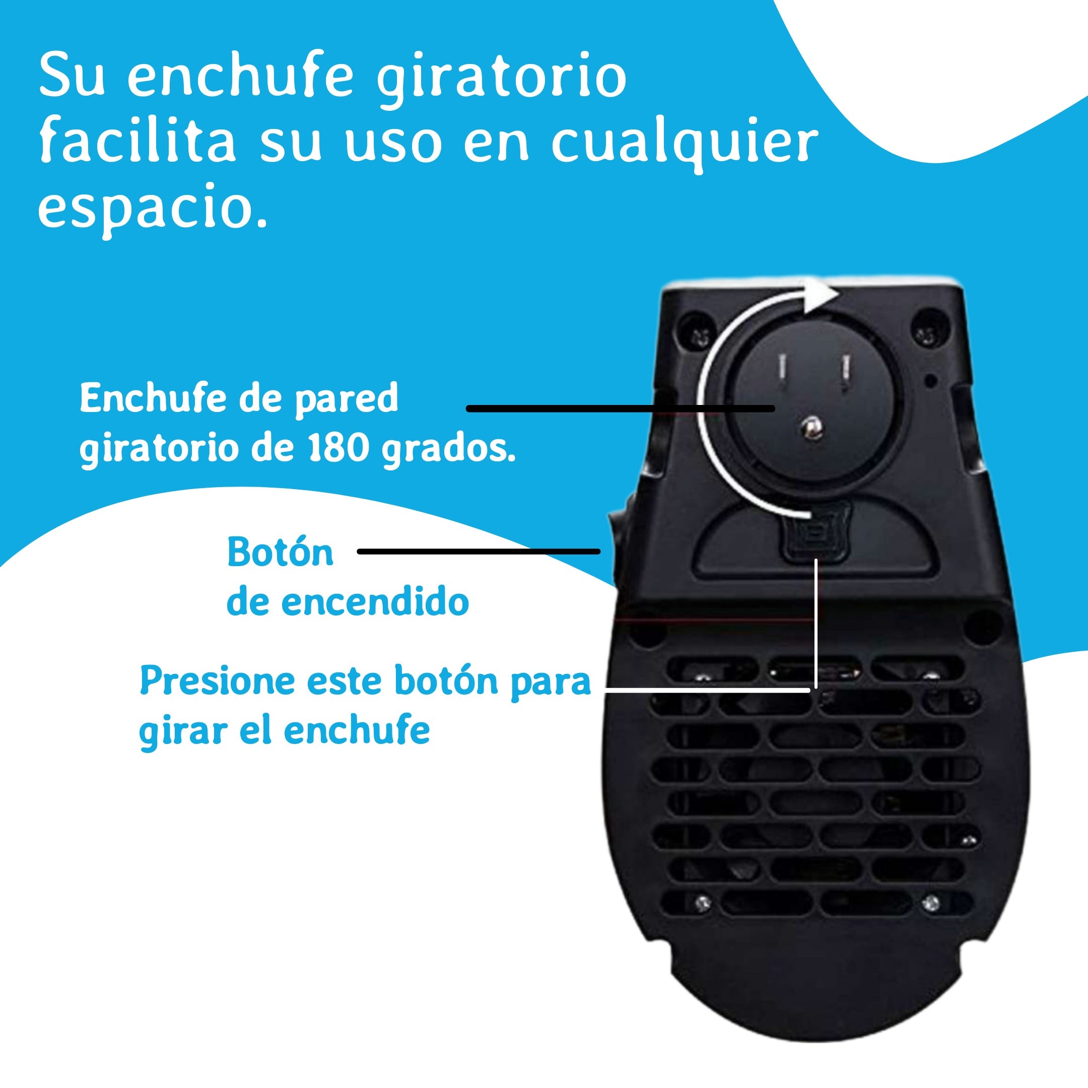 Calentador eléctrico portátil de 500 W de Pared RJG-023 - Imagen 9