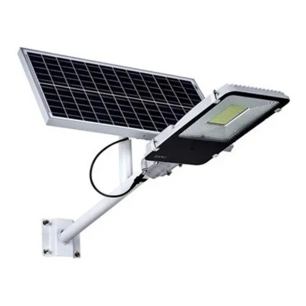 Luz de Calle Solar Moreka MOR 100W Cero Consumo con Control Remoto y Temporizador IP66 para Exteriores - Imagen 1