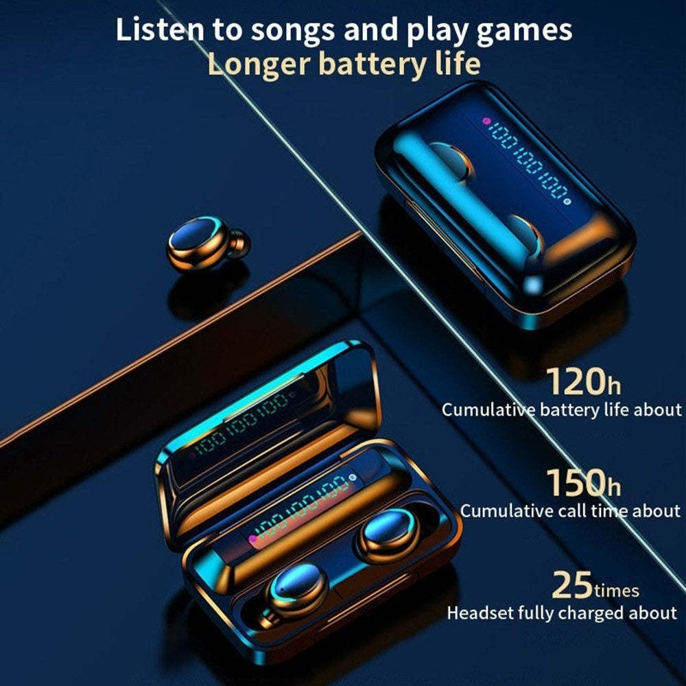 Audífonos Bluetooth 5.0, Moreka F9 5, TWS, Power Bank básico - Imagen 3