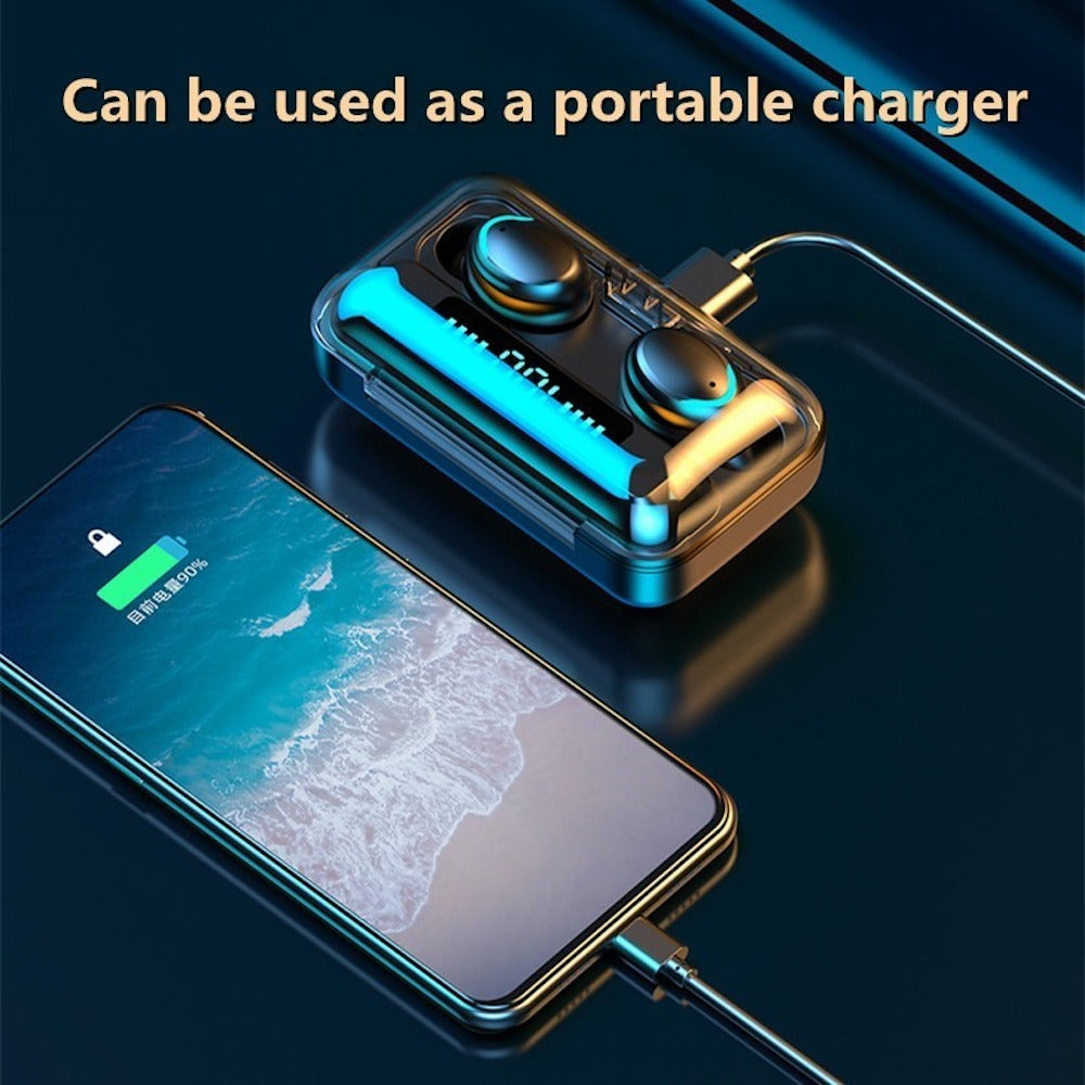 Audífonos Bluetooth 5.0, Moreka F9 5, TWS, Power Bank básico - Imagen 10