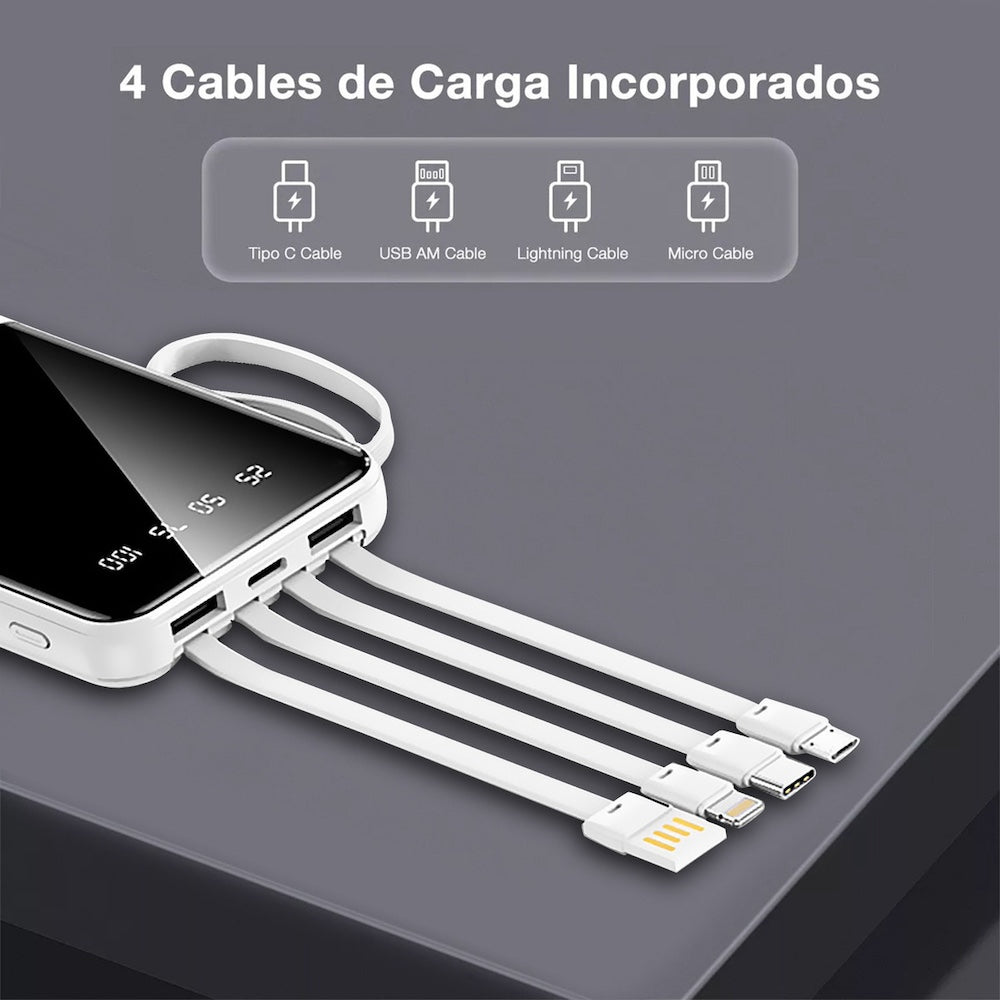 Power Bank Moreka K063 10000 mAh 37W 4 entredas 4 salidas - Imagen 2