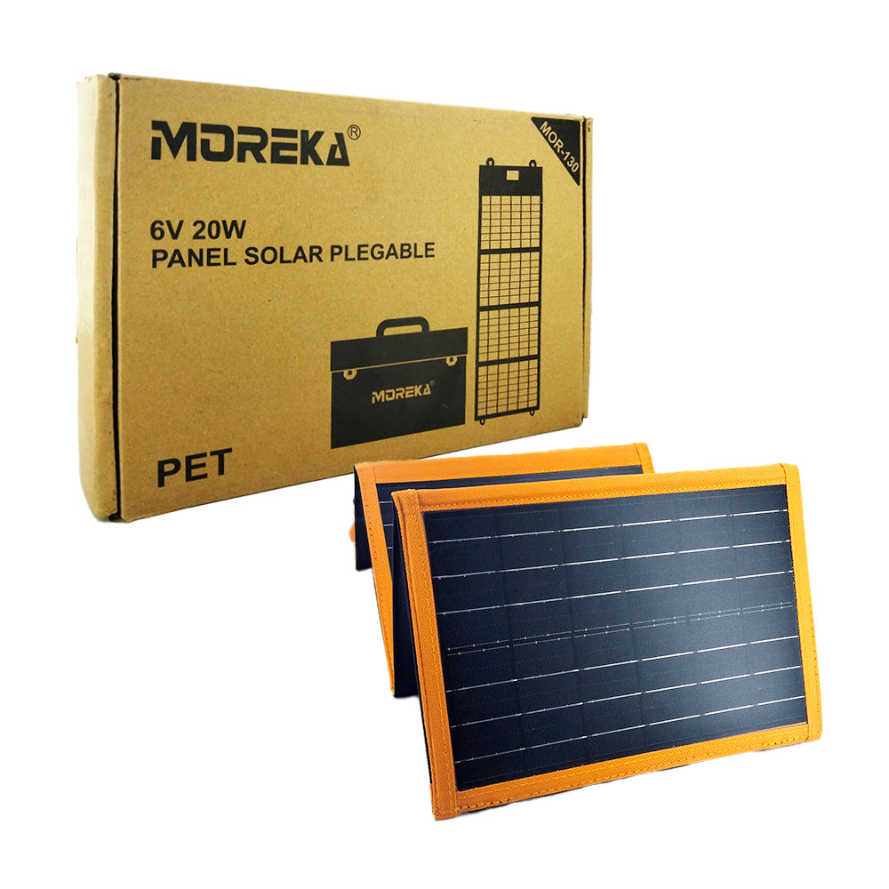 Panel Solar Portátil 20W 6V Moreka MOR-130 - Imagen 2