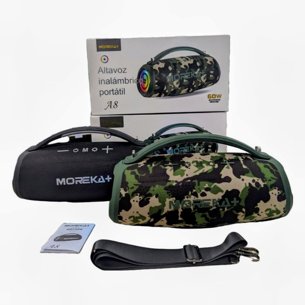 Bocina Moreka+ A8 60W 4500mAh/7.4V Bluetooth, TF Card, Radio FM, USB Contra Agua IPX6 - Imagen 2