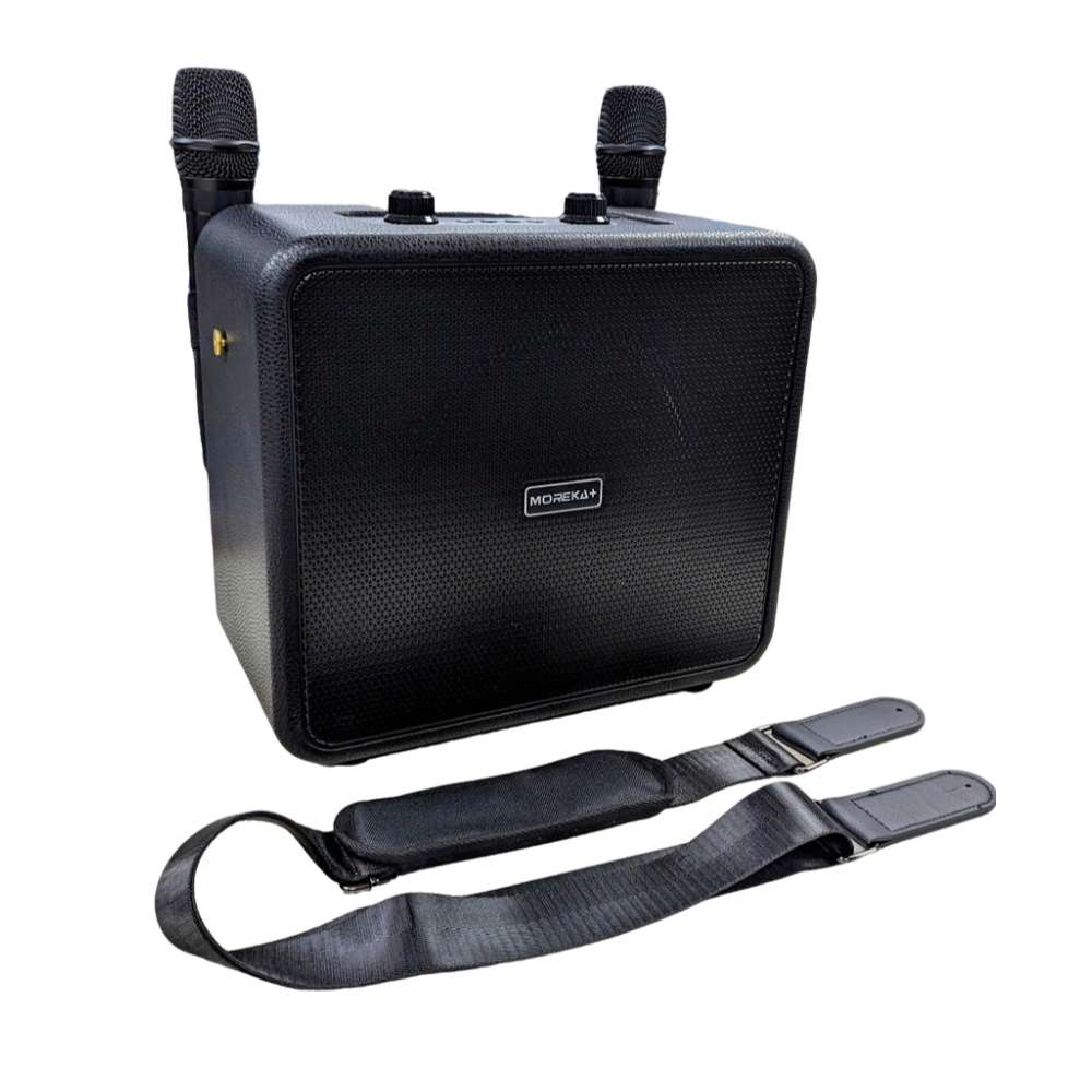 Bocina Karaoke Bluetooth FM dual micrófonos RGB Moreka A17 - Imagen 2