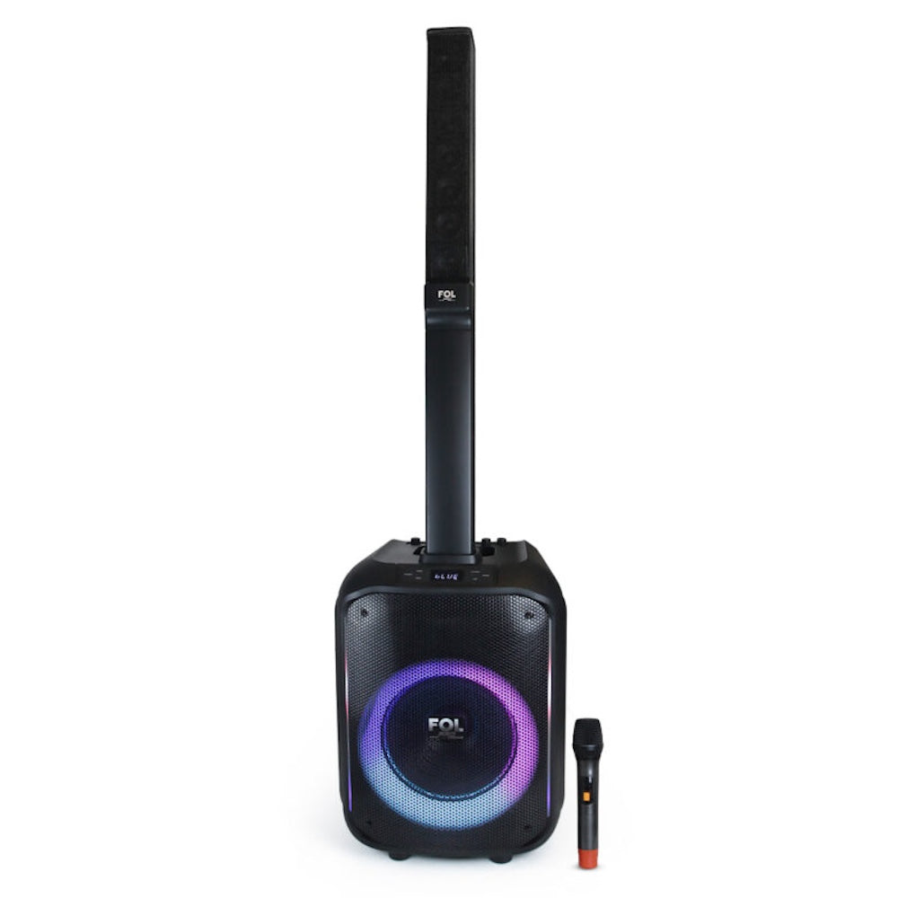 Torre de Sonido 100W Subwoofer 10? + 4 bocinas de 2.25?con Micrófono Recargable FOL FS-T868