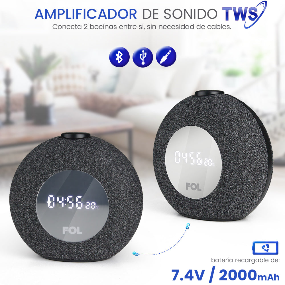 Bocina reloj 20W 7.4V 2000mAh FOL FS-R216 - Imagen 2