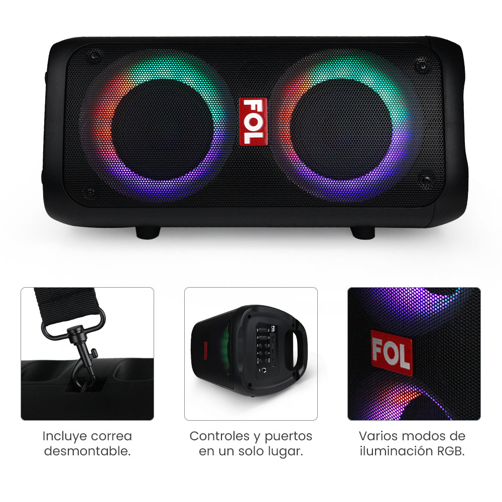 Bocina Bluetooth 20W 2200mAh TWS FOL FS-L2204 - Imagen 3