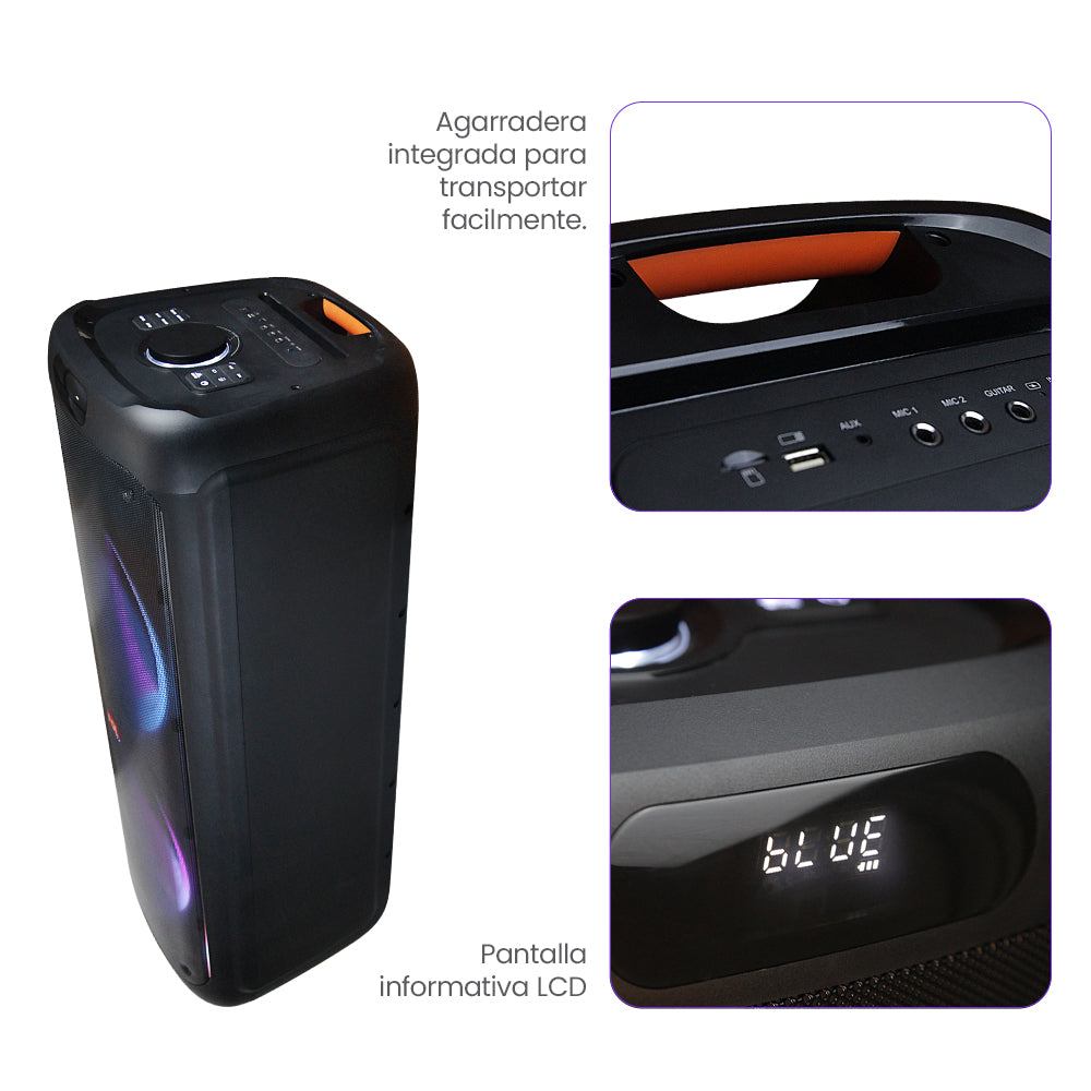 Bocina portátil 110W Subwoofer 12? + 1 bocina de 2? FS-L2212 - Imagen 3