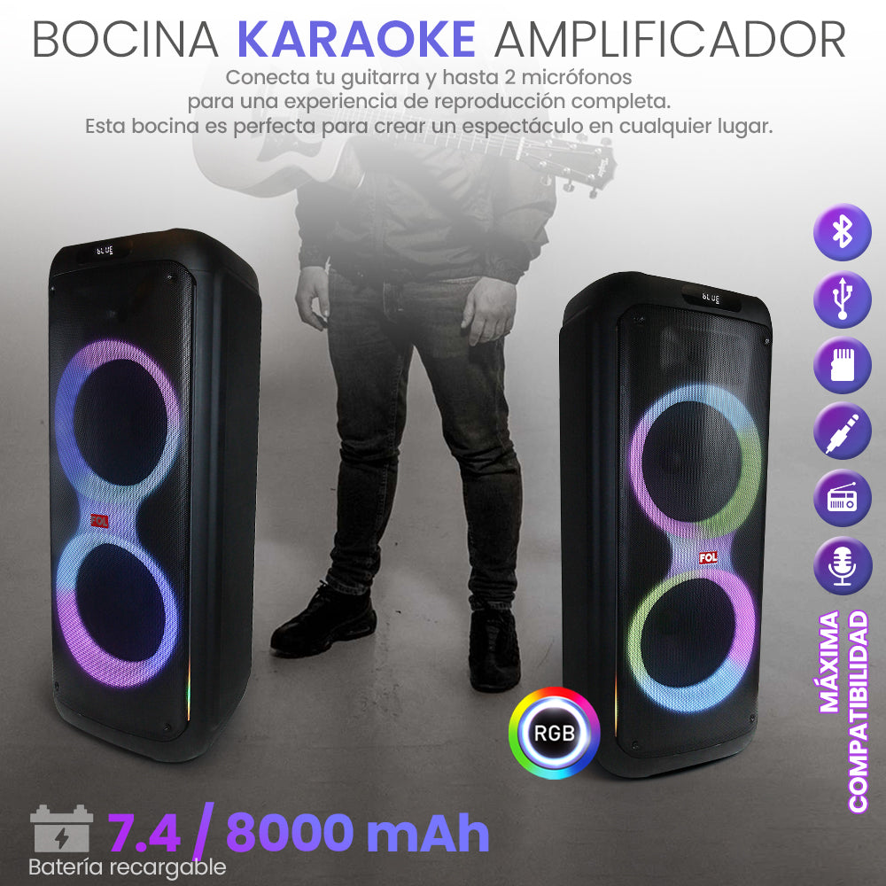 Bocina portátil 110W Subwoofer 12? + 1 bocina de 2? FS-L2212 - Imagen 5