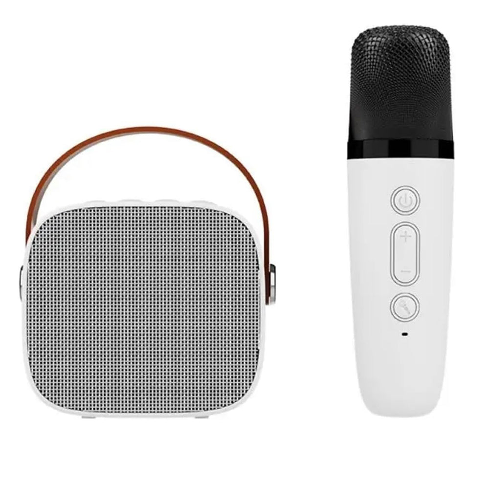 Bocina Karaoke Bluetooth FM dual microfono portátil K1 - Imagen 2