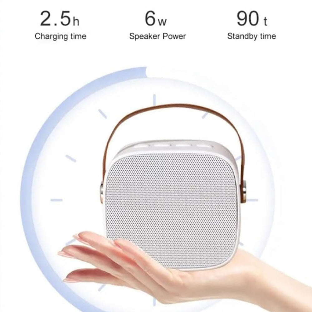 Bocina Karaoke Bluetooth FM dual microfono portátil K1 - Imagen 3