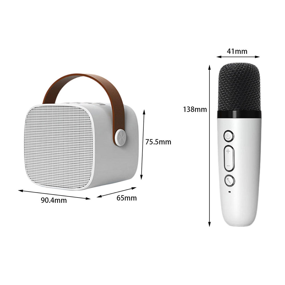 Bocina Karaoke Bluetooth FM dual microfono portátil K1 - Imagen 6