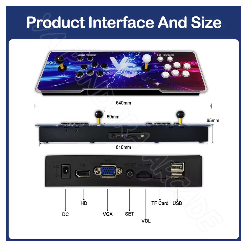 Consola de Videojuegos Arcade Pandoras PS3 HDMI VGA Full HD K-13S - Imagen 4
