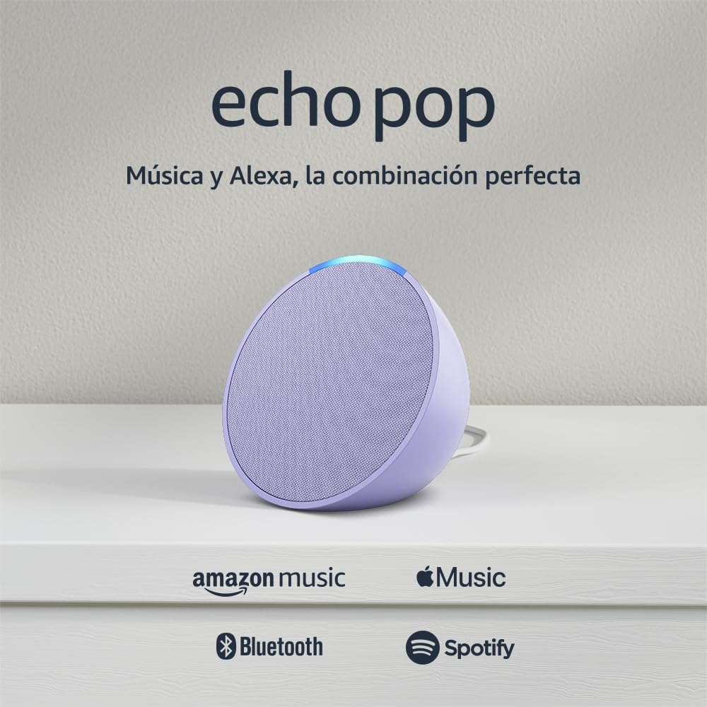Amazon Echo Pop Bocina Inteligente con Alexa — Bluetooth, USB, Radio FM - Imagen 2