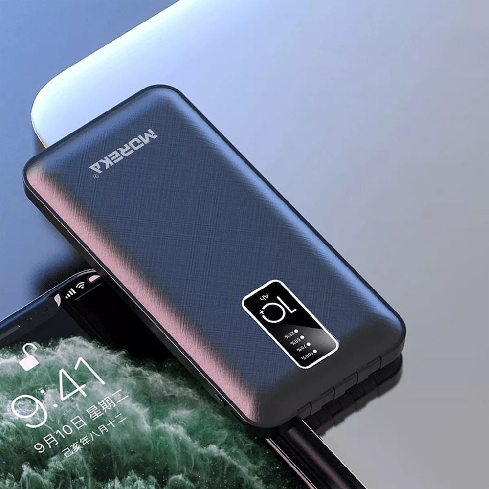 Power Bank Moreka K050 10000 cables C USB AM Lightning y Micro USB - Imagen 8