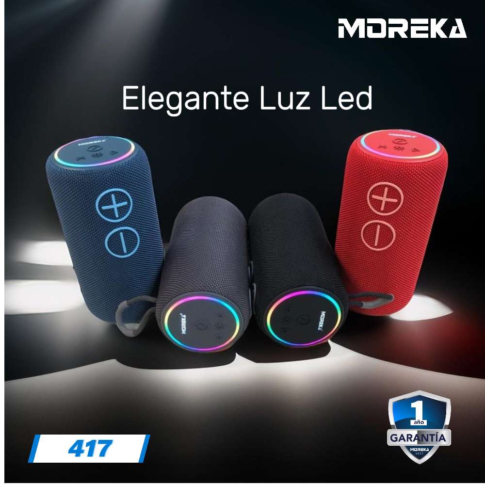 Bocina Moreka 417 16W 2000mAh Bluetooth, TF Card, Radio FM, USB Contra Agua IPX6 - Imagen 3