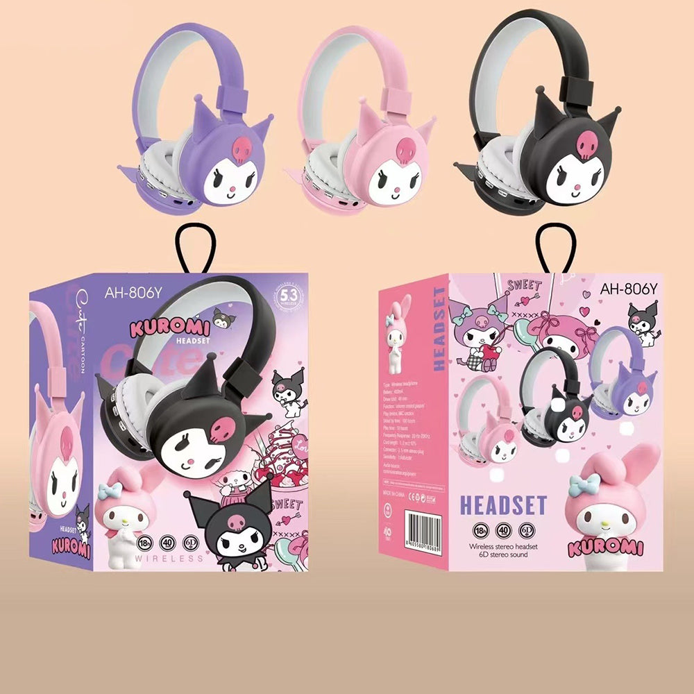 Audífonos Diadema Bluetooth Kuromi Inalámbrico Plegable - Imagen 2