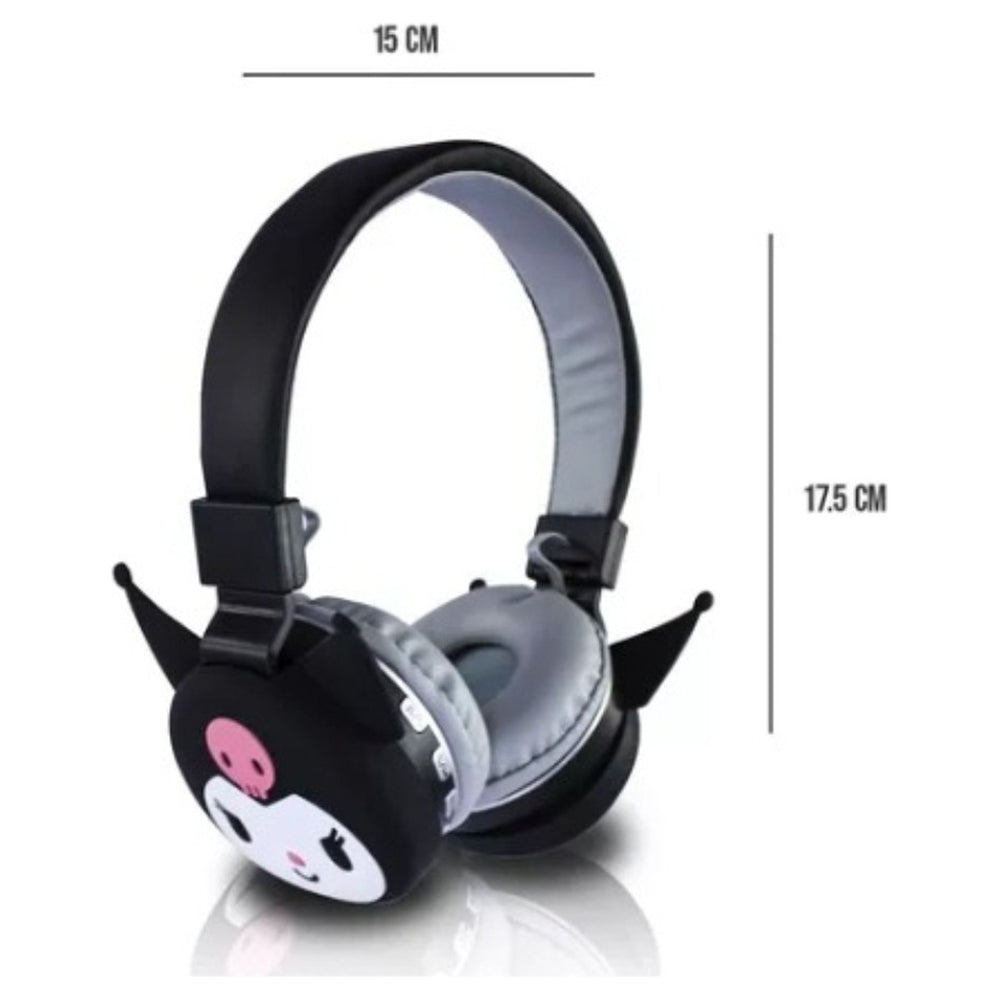 Audífonos Diadema Bluetooth Kuromi Inalámbrico Plegable - Imagen 3