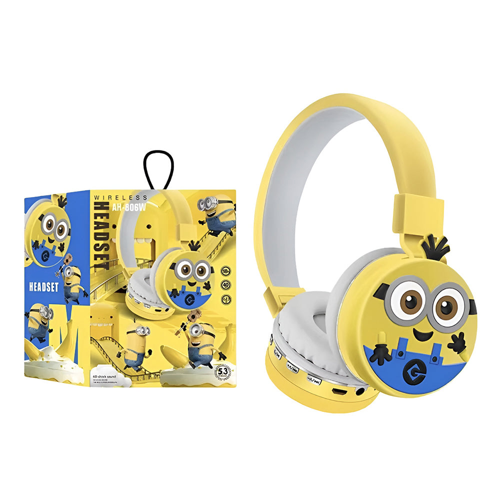 Audífonos Diadema Bluetooth Minions Inalámbrico Plegable - Imagen 3