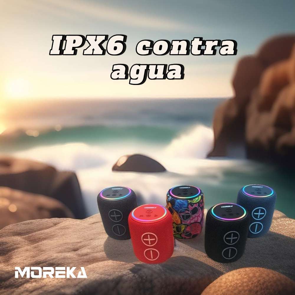 Bocina Moreka 416 8W 1200mAh Bluetooth, TF Card, Radio FM, USB Contra Agua IPX6 - Imagen 4