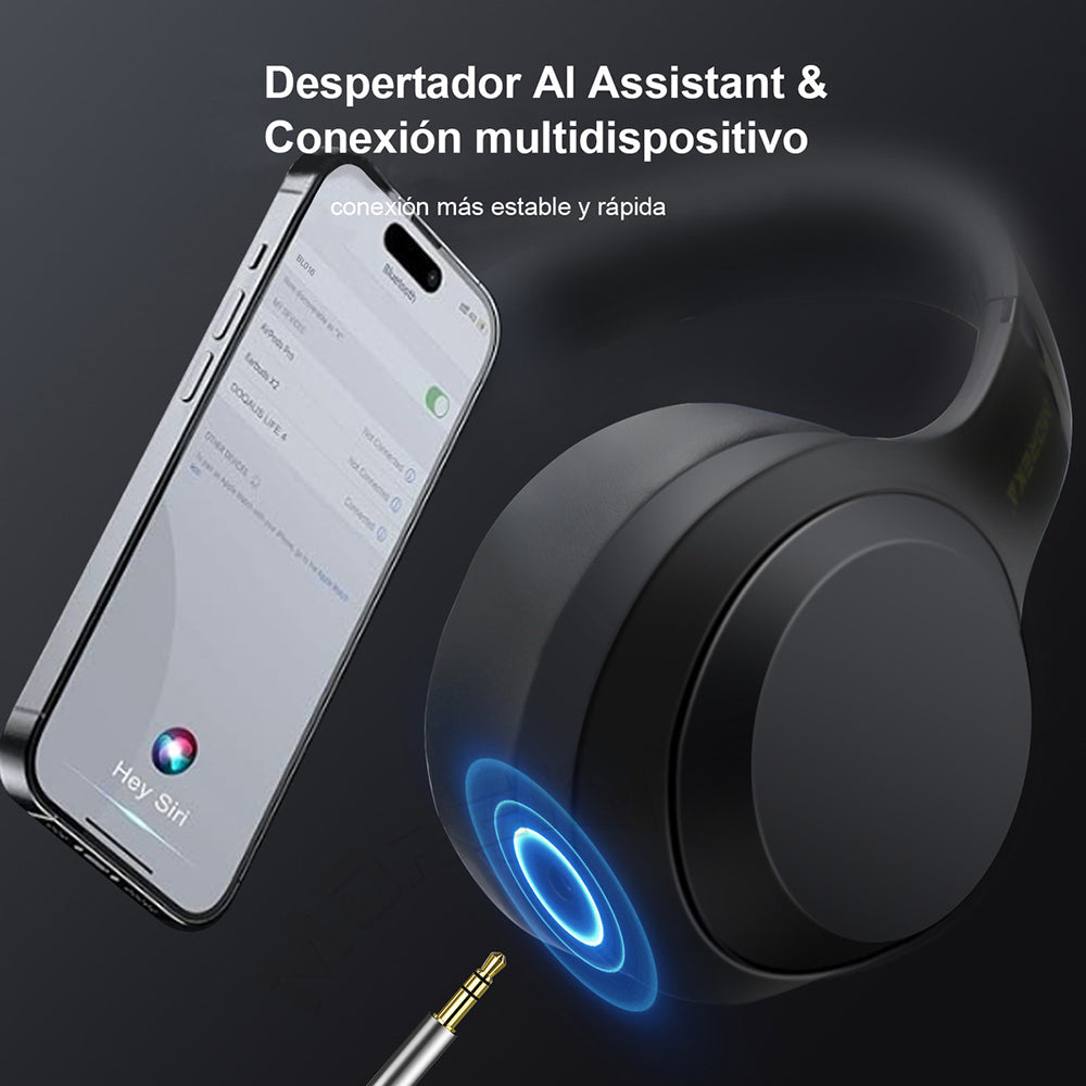 Audífonos Bluetooth V5.4 Moreka BL016 200mAh 40mm Cancelación de Ruido (copia) - Imagen 2