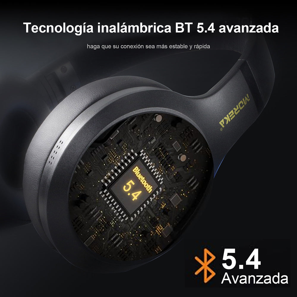 Audífonos Bluetooth V5.4 Moreka BL016 200mAh 40mm Cancelación de Ruido (copia) - Imagen 4